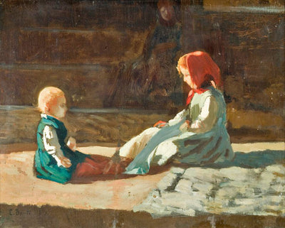 Children in the sun in master bedroom