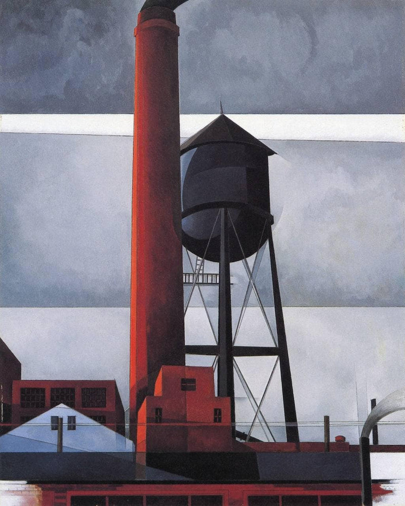 Chimney and Water Tower by Charles Demuth — Oil Painting Reproduction