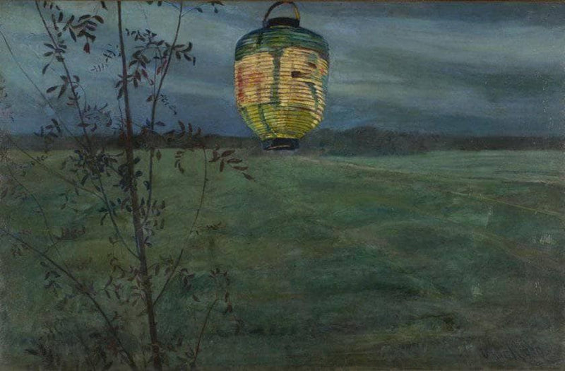 Chinese Lantern by Oda Krohg — Oil Painting Reproduction