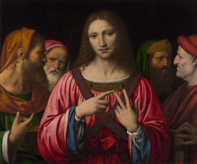 Christ among the Doctors by Bernardino Luini — Oil Painting Reproduction