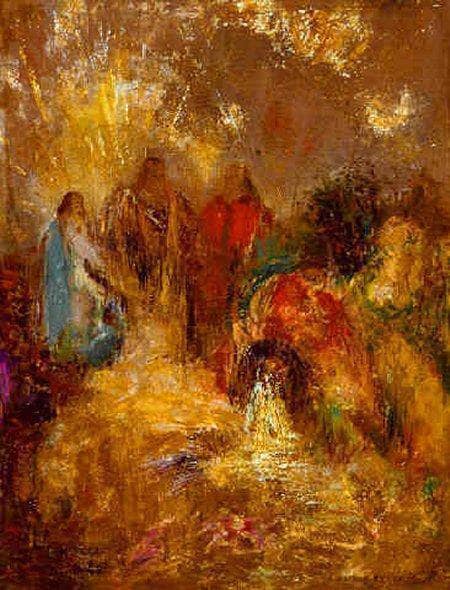 Christ and His Desciples by Odilon Redon — Oil Painting Reproduction