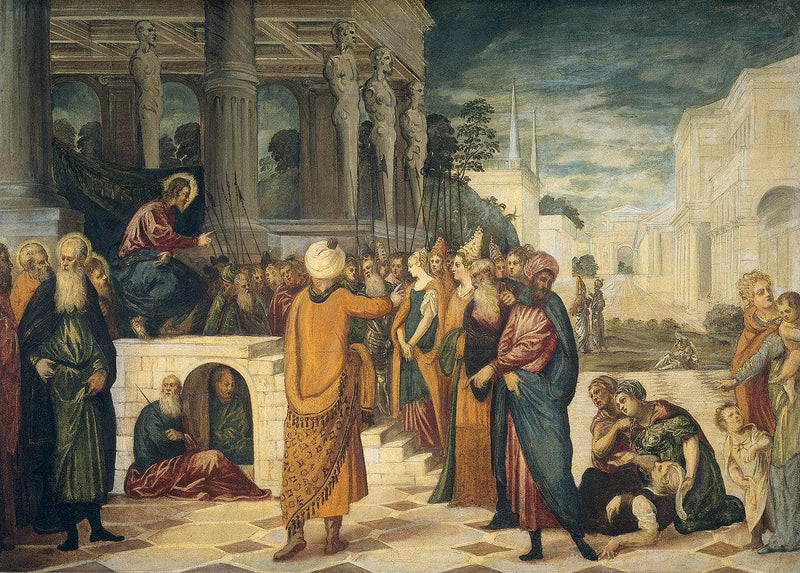 Christ and the Adulteress by Tintoretto — Oil Painting Reproduction