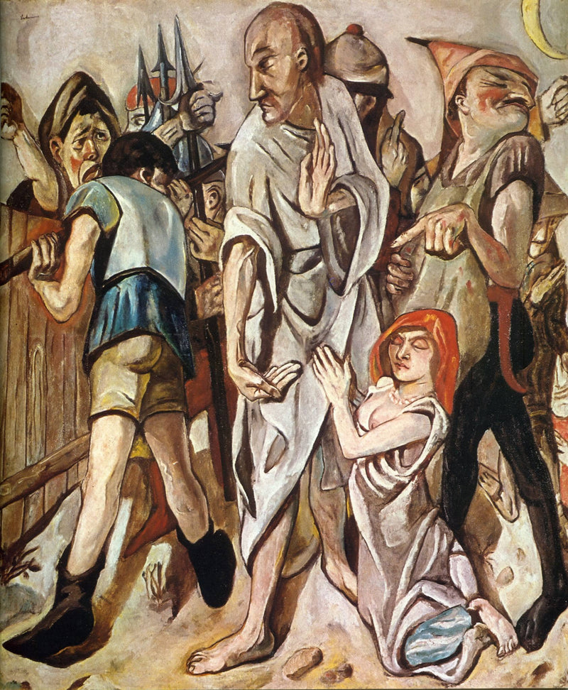 Christ and the Woman Taken in Adultery by Max Beckmann — Oil Painting Reproduction