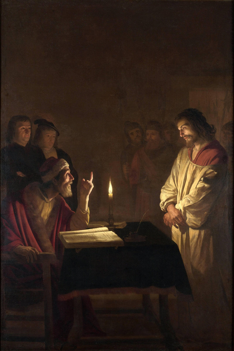 Christ Before the High Priest by Gerard van Honthorst — Oil Painting Reproduction