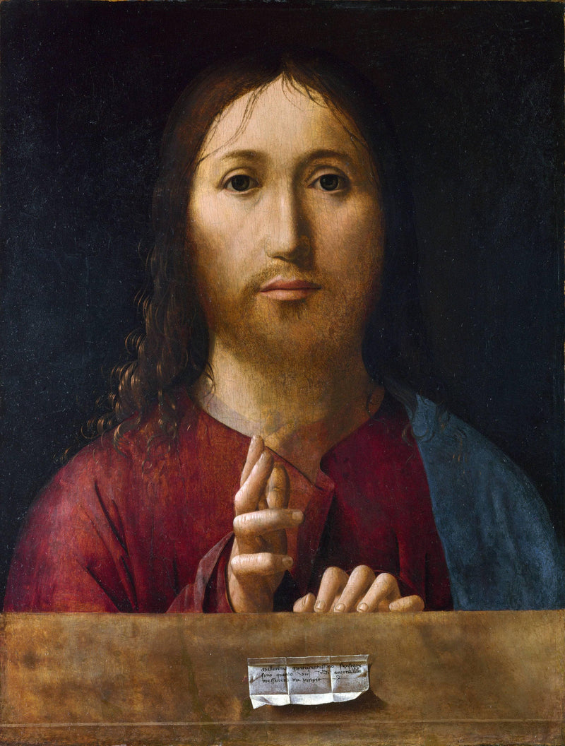 Christ Blessing by Antonello da Messina — Oil Painting Reproduction