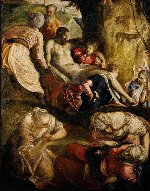 Christ Carried to the Tomb by Tintoretto — Oil Painting Reproduction