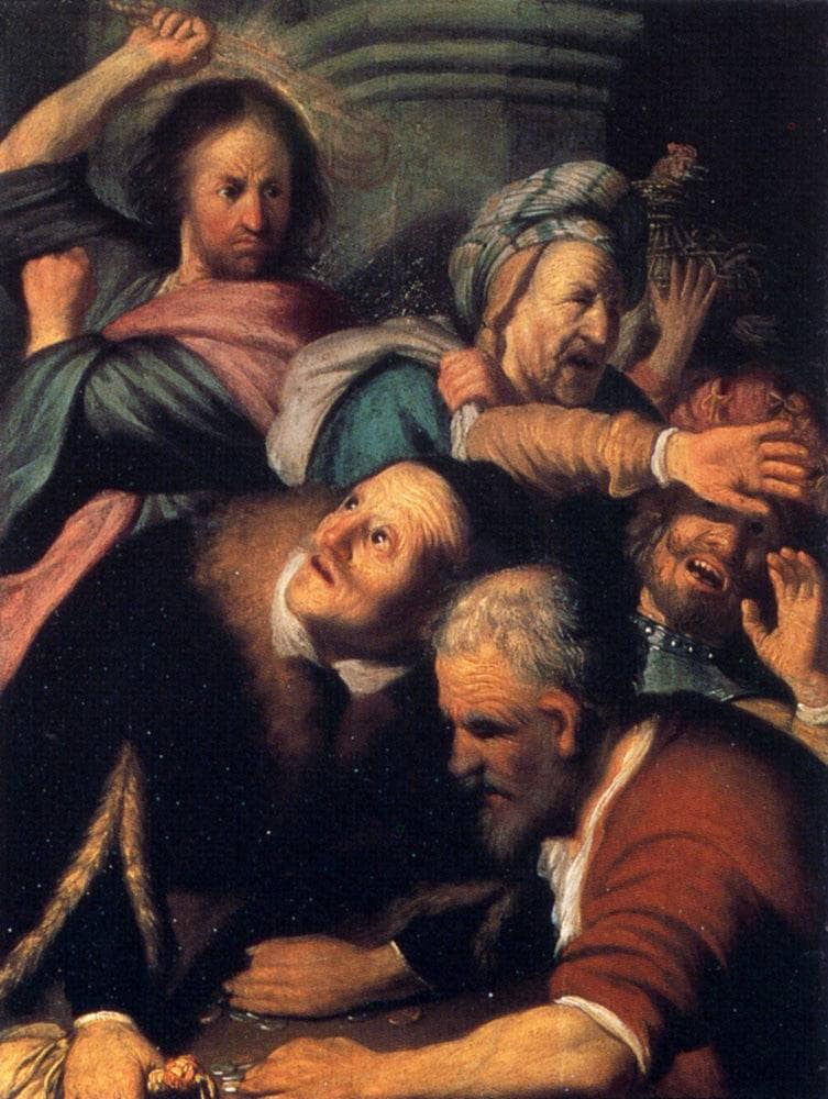 Christ Driving the Moneychangers from the Temple by Rembrandt — Oil Painting Reproduction