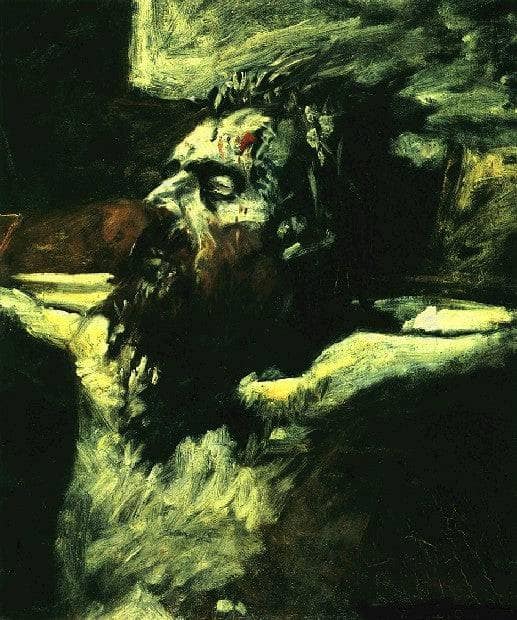 Christ Head by Nikolai Ge — Oil Painting Reproduction