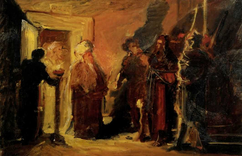 Christ in front of Annas by Nikolai Ge — Oil Painting Reproduction