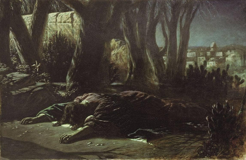 Christ in Gethsemane by Vasily Perov — Oil Painting Reproduction