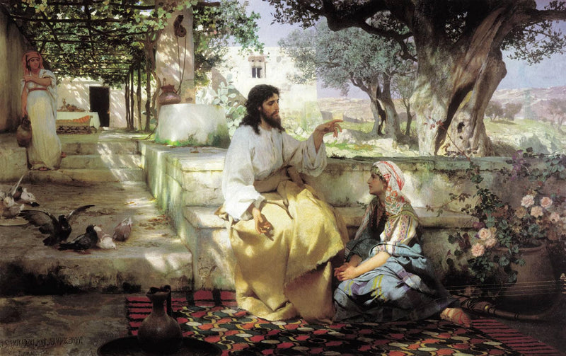 Christ in the House of Martha and Mary by Henryk Siemiradzki — Oil Painting Reproduction