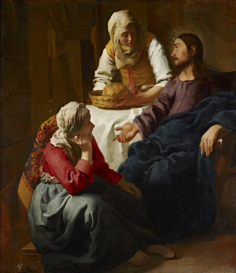 Christ in the House of Martha and Mary by Johannes Vermeer — Oil Painting Reproduction