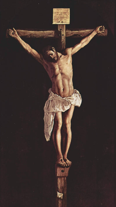 Christ on the Cross in modern living room