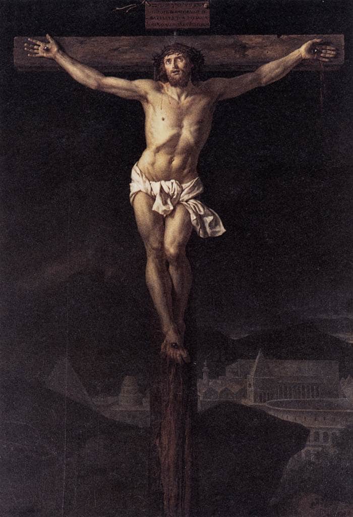 Christ on the Cross by Jacques-Louis David — Oil Painting Reproduction