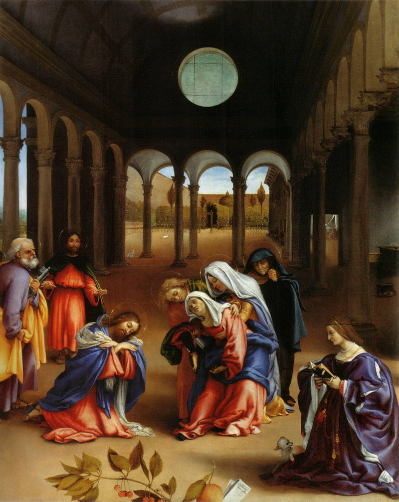 Christ's farewell to Mary by Lorenzo Lotto — Oil Painting Reproduction