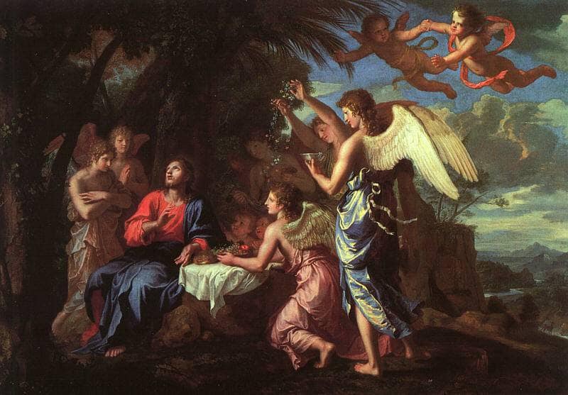 Christ Served by the Angels by Jacques Stella — Oil Painting Reproduction