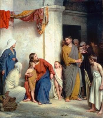 Christ with Children by Carl Bloch — Oil Painting Reproduction