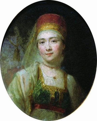 Christina, the Peasant Woman from Torzhok in bedroom