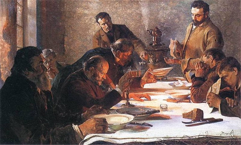 Christmas Eve in Siberia by Jacek Malczewski — Oil Painting Reproduction