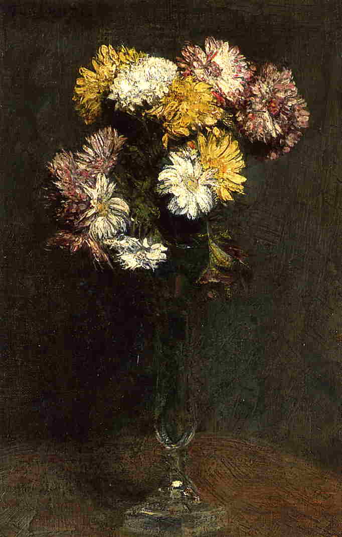Chrysanthemums by Henri Fantin-Latour — Oil Painting Reproduction