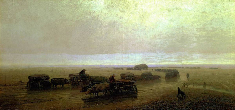Chumaks path in Mariupol by Arkhyp Kuindzhi, Oil Painting Reproduction