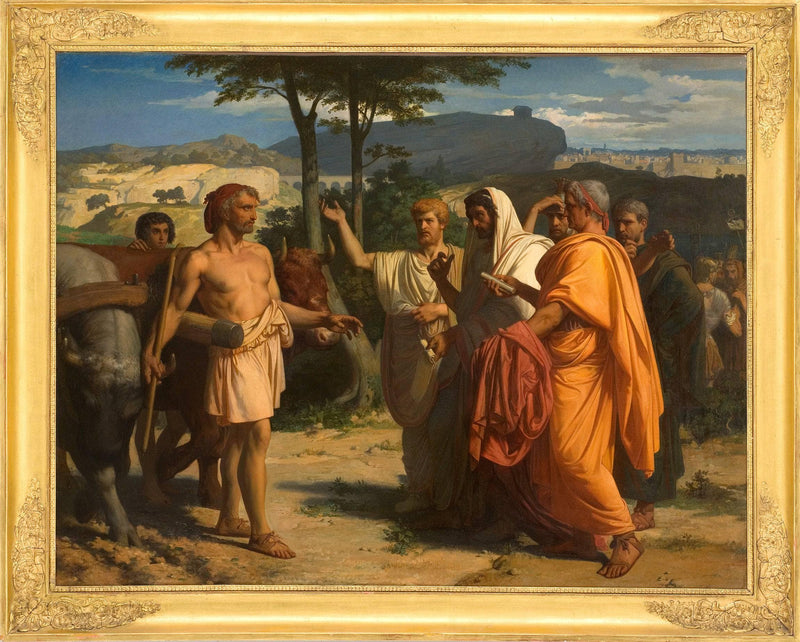 Cincinnatus Receiving the Ambassadors Responsible for Carrying him the Insignia of the Dictatorship by Alexandre Cabanel — Oil Painting Reproduction