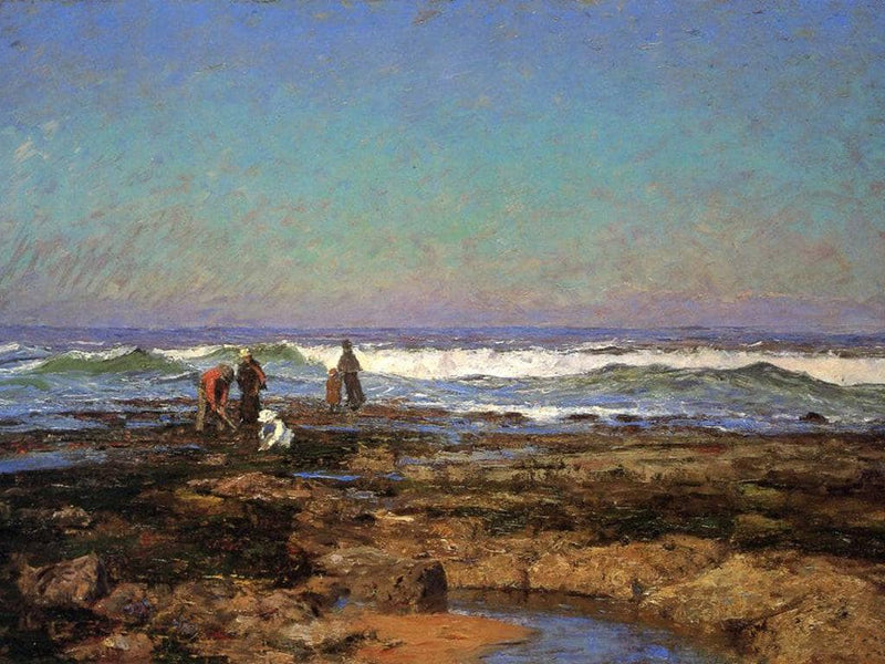 Clam Diggers by T. C. Steele — Oil Painting Reproduction