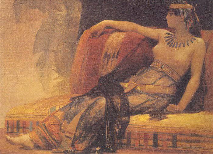 Cleopatra (69-30 BC), preparatory study for 'Cleopatra Testing Poisons on the Condemned Prisoners by Alexandre Cabanel — Oil Painting Reproduction