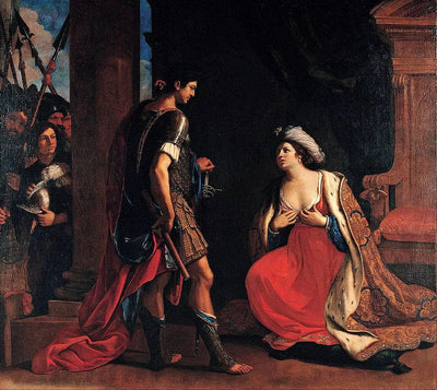 Cleopatra and Octavian in study