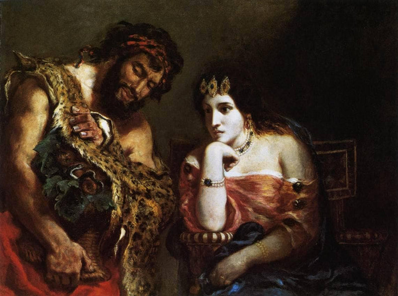 Cleopatra and the Peasant by Eugene Delacroix — Oil Painting Reproduction