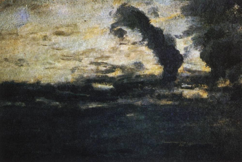 Cloudy sky. Twilight. by Isaac Levitan — Oil Painting Reproduction