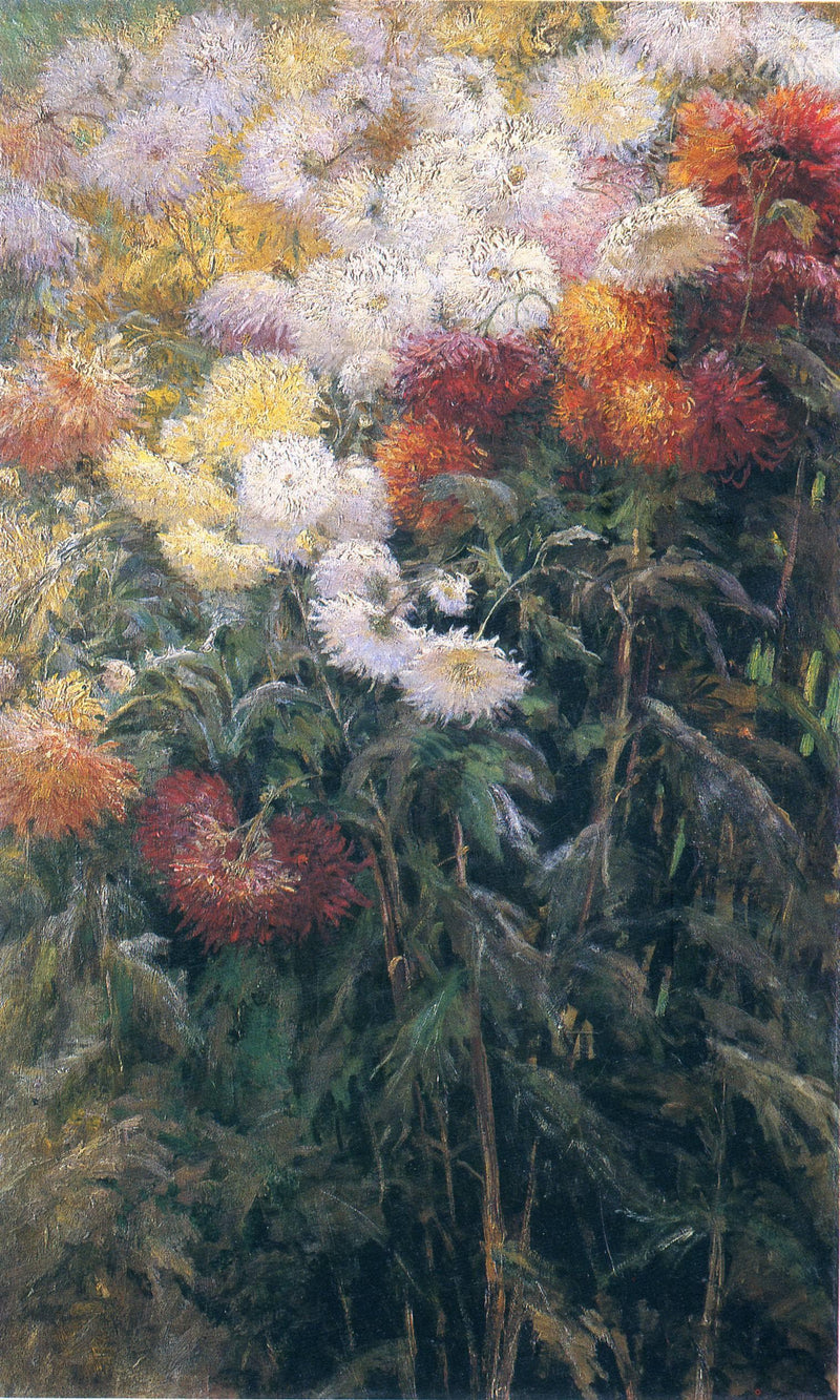 Clump of Chrysanthemums, Garden at Petit Gennevilliers by Gustave Caillebotte — Oil Painting Reproduction