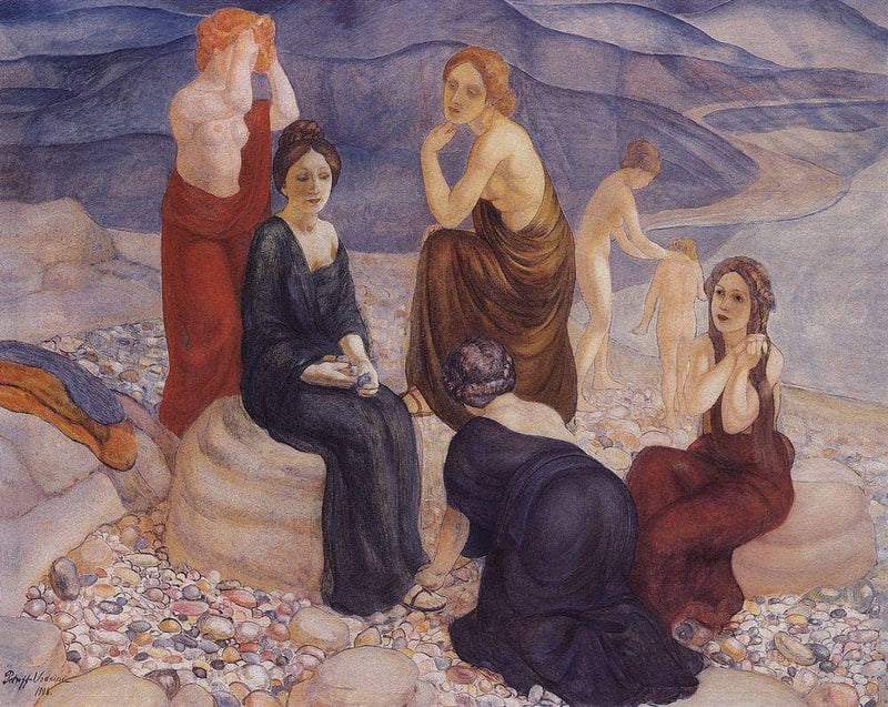 Coast by Kuzma Petrov-Vodkin — Oil Painting Reproduction