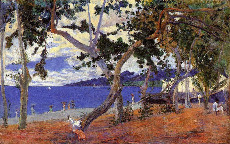 Coastal Landscape from Martinique by Paul Gauguin — Oil Painting Reproduction