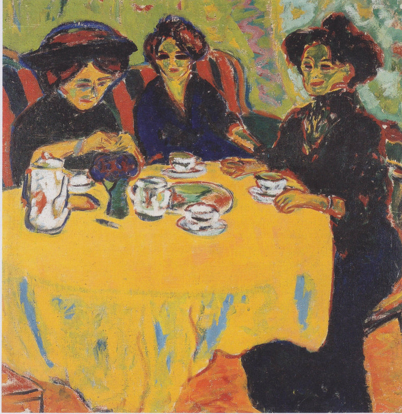 Coffee Drinking Women by Ernst Ludwig Kirchner — Oil Painting Reproduction