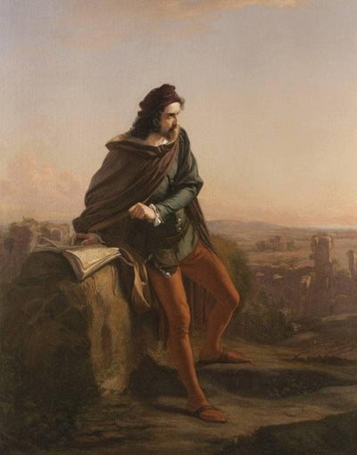 Cola di Rienzi that from the heights of Rome contemplates its ruins in living room