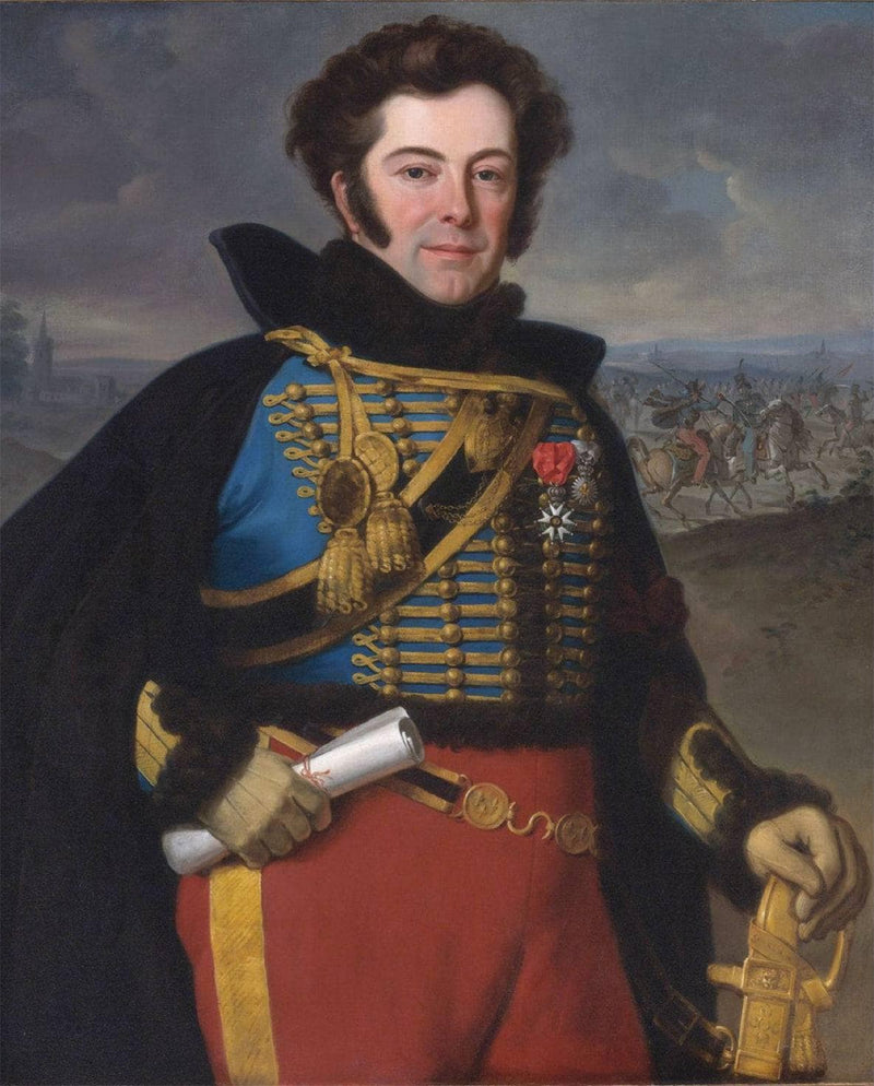 Colonel Auguste-Frederic-Bon-Amour, Marquis de Talhouët by Horace Vernet — Oil Painting Reproduction
