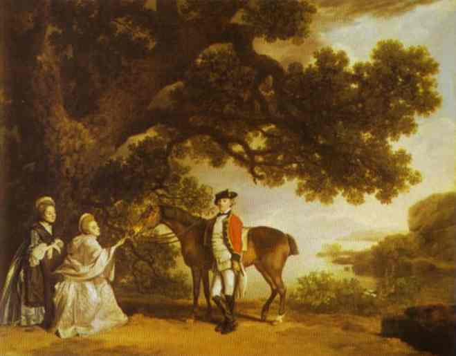 Colonel Pocklington with His Sisters by George Stubbs — Oil Painting Reproduction