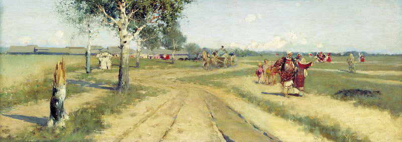 Coming Back from Fair by Andrei Ryabushkin, Oil Painting Reproduction