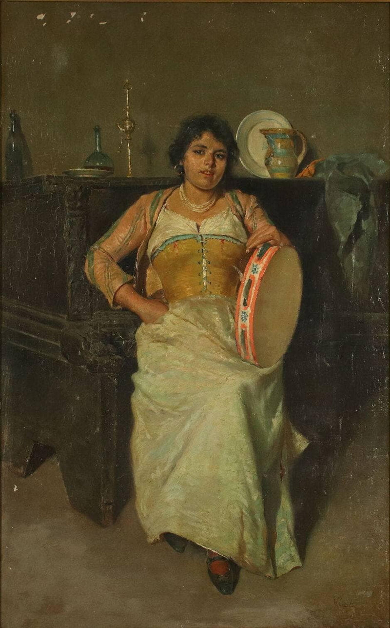 Commoner of Piedigrotta by Vincenzo Caprile — Oil Painting Reproduction