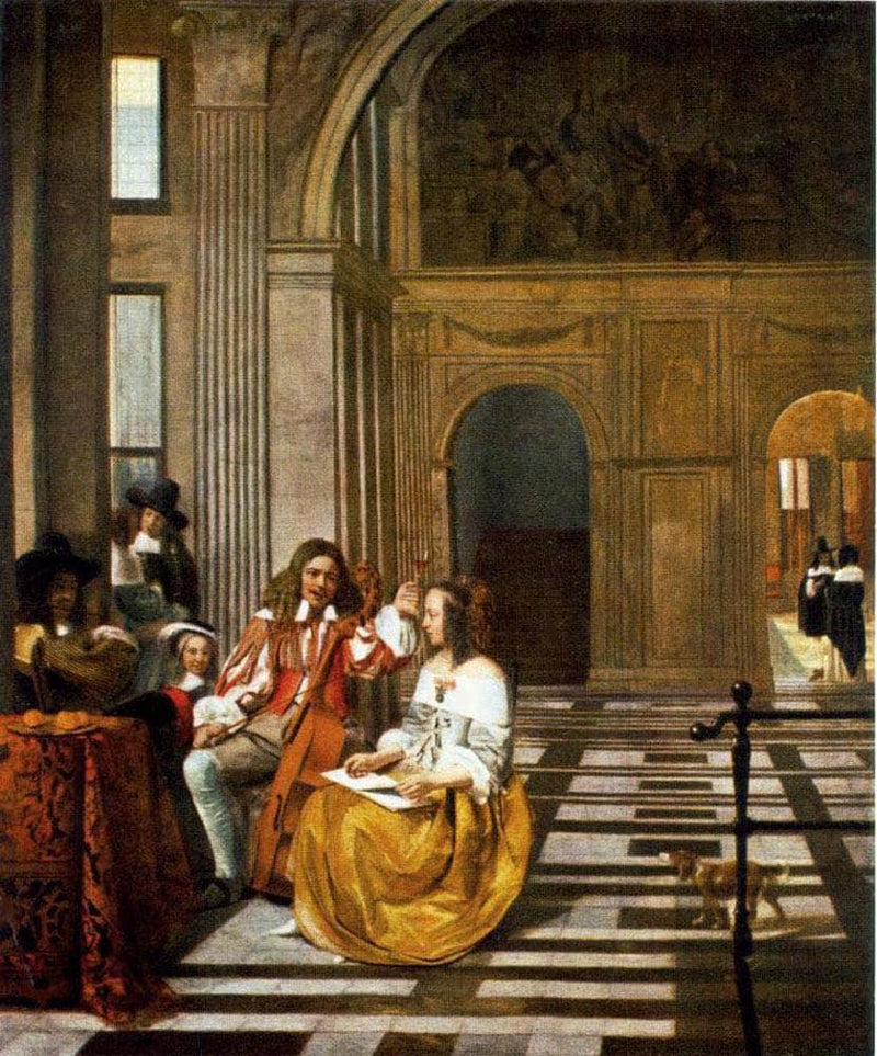 Company Making Music by Pieter de Hooch — Oil Painting Reproduction