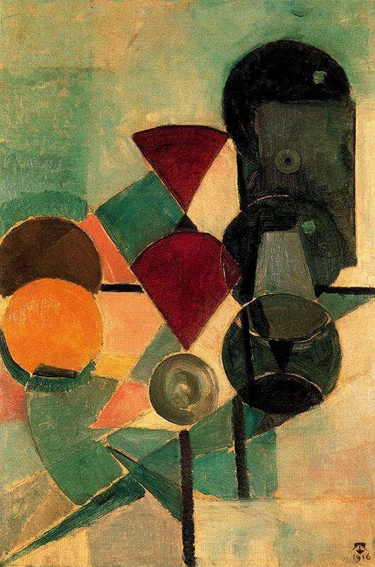 Composition II (Still life) by Theo van Doesburg — Oil Painting Reproduction