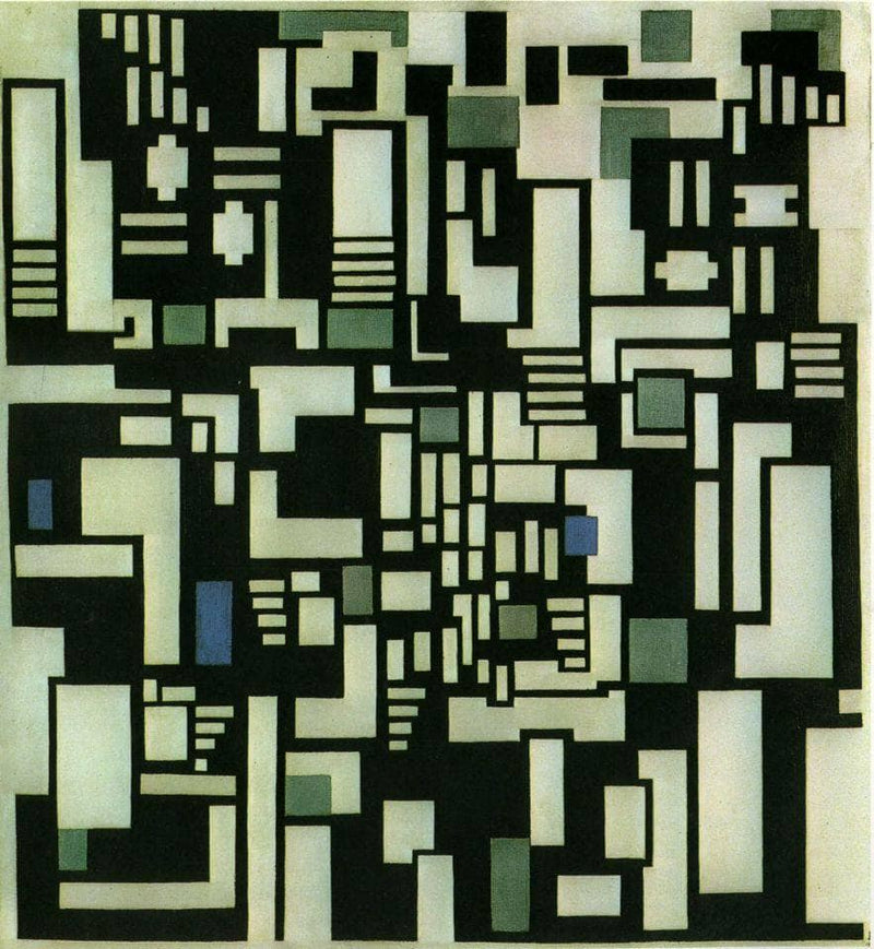 Composition IX, opus 18, 1917 by Theo van Doesburg — Oil Painting Reproduction