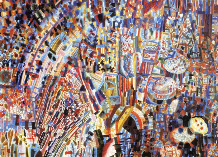 Composition by Pavel Filonov — Oil Painting Reproduction