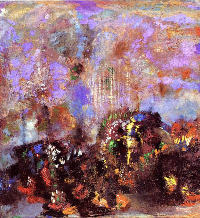 Composition with Flowers by Odilon Redon — Oil Painting Reproduction