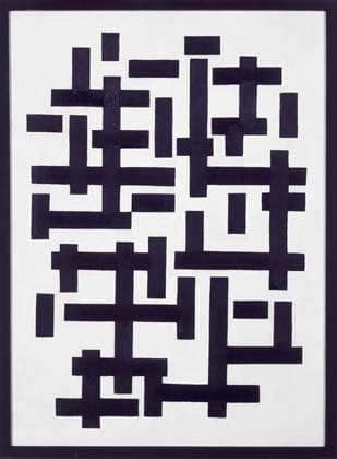 Composition XII in black and white by Theo van Doesburg — Oil Painting Reproduction