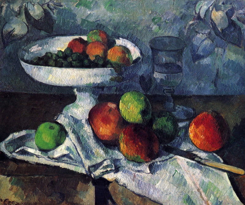 Compotier, Glass and Apples by Paul Cezanne — Oil Painting Reproduction