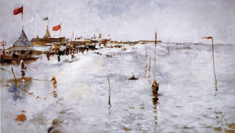 Coney Island From Brighton Pier by John Henry Twachtman — Oil Painting Reproduction