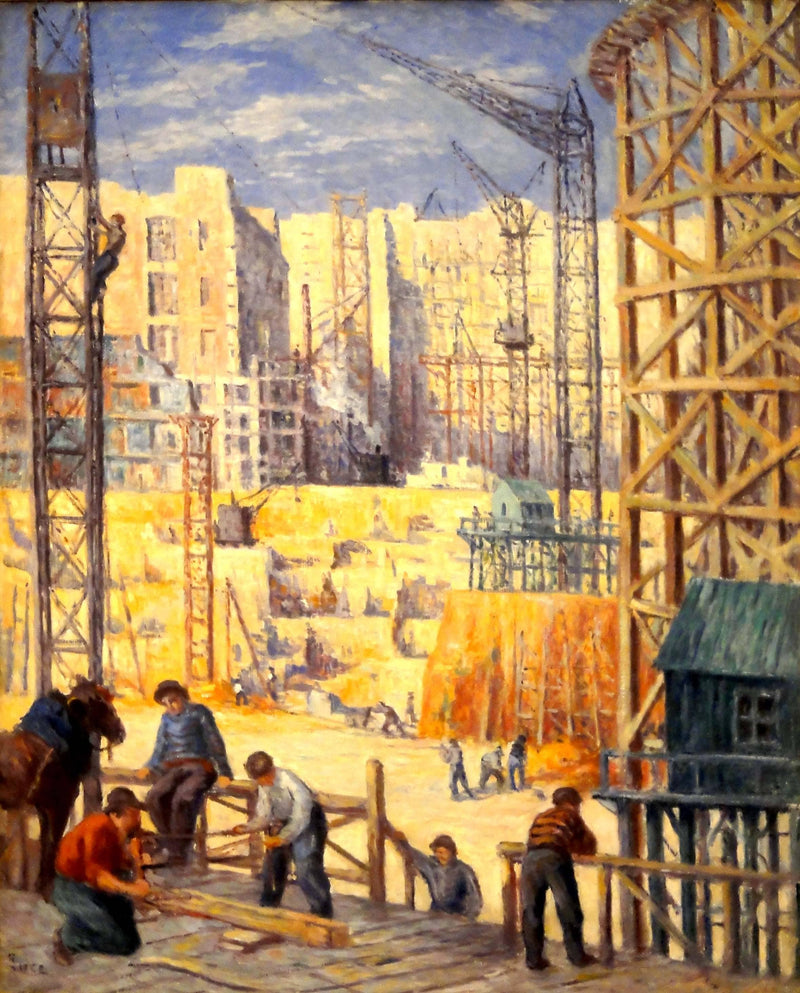 Construction Quai De Passy by Maximilien Luce — Oil Painting Reproduction