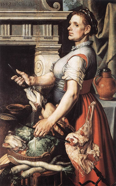 Cook in front of the Stove in living room